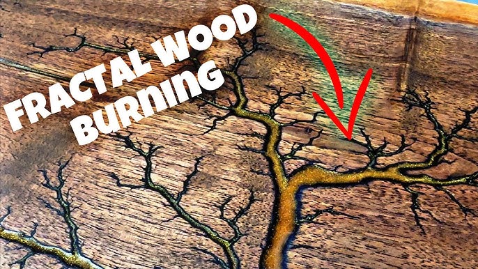 Fractal wood burning some end grain black walnut. #resin #satisfy #woo
