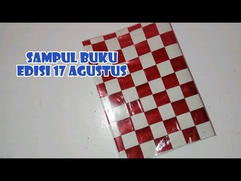  Cara  membuat  Sampul  buku  kotak kotak merah  putih  DIY 