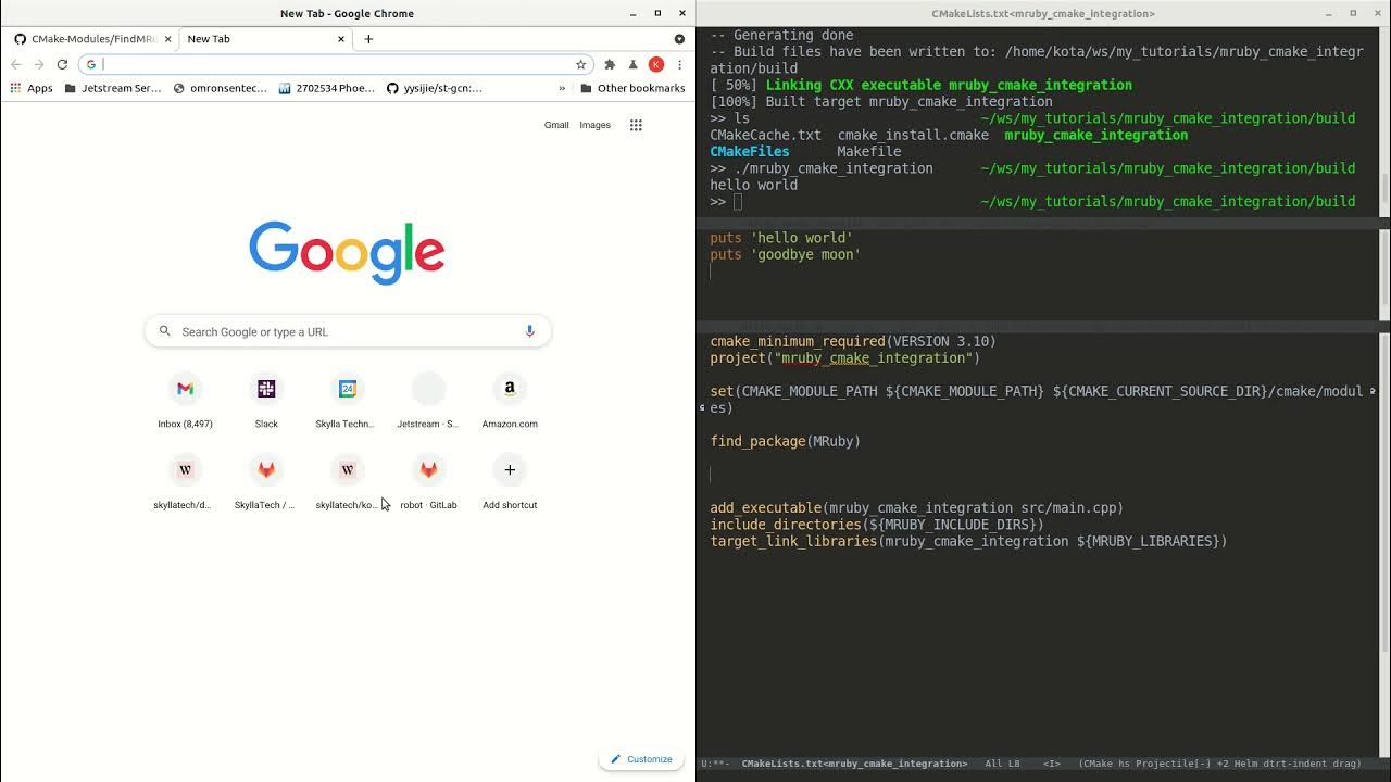 Integrating Ruby and C++ using MRuby and CMake - YouTube
