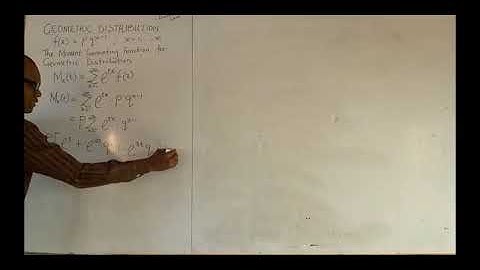 How to get Moment Generating Function for Geometric Distribution