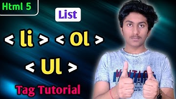 list (li,ol,ul) tag in Html 5 Tutorial In Hindi | What is list tag In Html | Coding