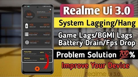 Realme Ui 3.0 System Lagging/Battery Draining Problem Solution 🤩 | Realme System Lagging Solution