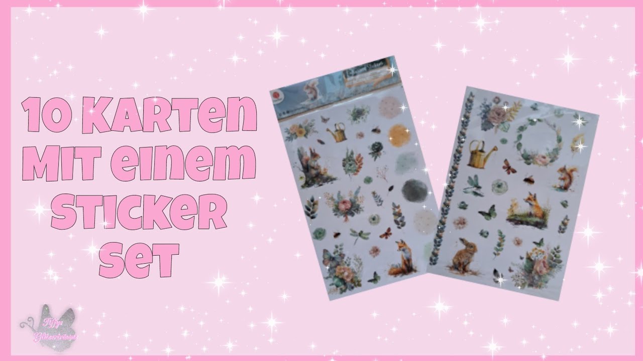 💕 10 Karten mit einem Sticker Set 💕 von Action - YouTube
