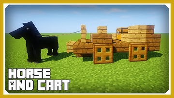 Minecraft: How To Build A Horse And Cart Tutorial (Easy Survival Minecraft Design)