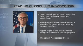 Wisconsin governor signs bill overhauling elementary reading education