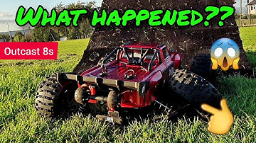 First Run Arrma Outcast 8S RTR on my NEW RAMP and BROKE IT!!😱 FRONTFLIP, BACKFILPS...FUN BASHING!🤘😈