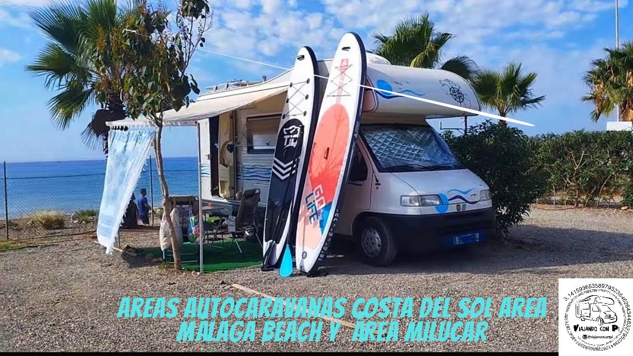 Area autocaravanas Costa del Sol Malaga Beach (Cala del Moral) y Milucar (Torrox Costa)