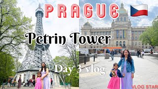 PRAGUE 🇨🇿 VLOG | PETRIN TOWER | EIFFEL TOWER OF PRAGUE | VIEW FROM PETRIN TOWER | PRAGUE TRAMS |
