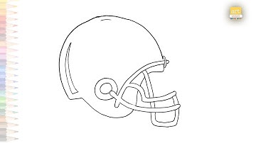 Football Helmet drawings video | Helmet drawings | How to draw Football Helmet step by step