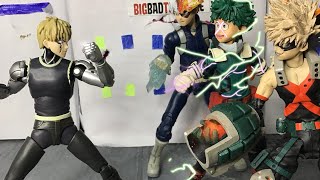 Genos Vs Izuku, Bakugo, And Todoroki Stop Motion Battle
