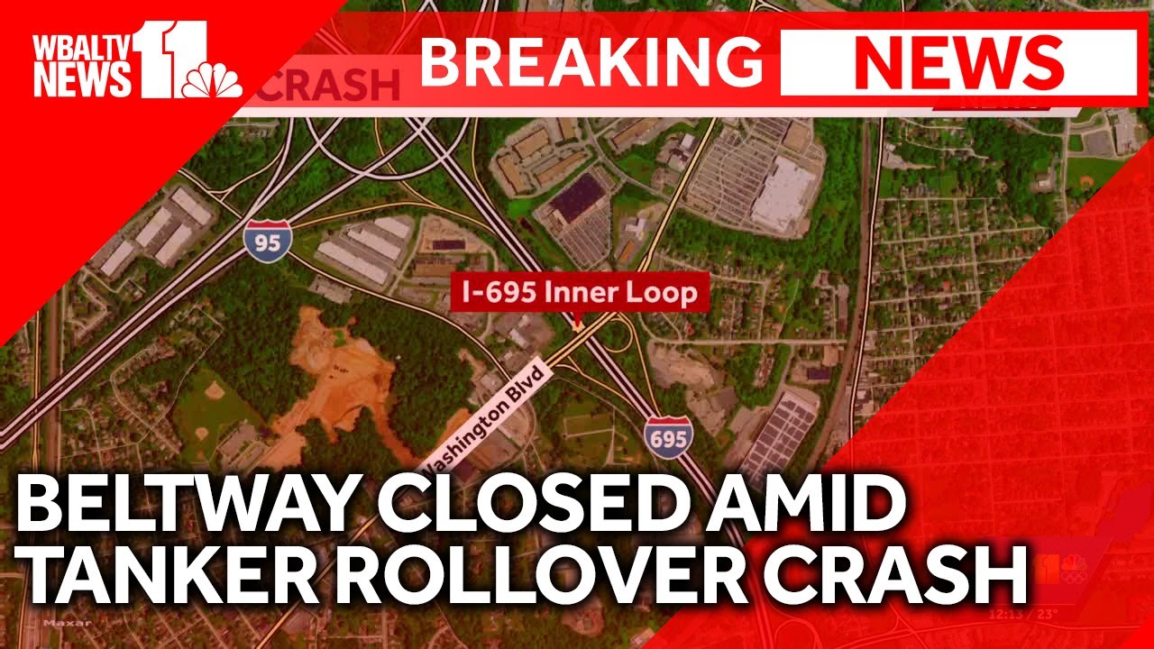 Breaking: Tanker rollover crash closes Beltway - YouTube