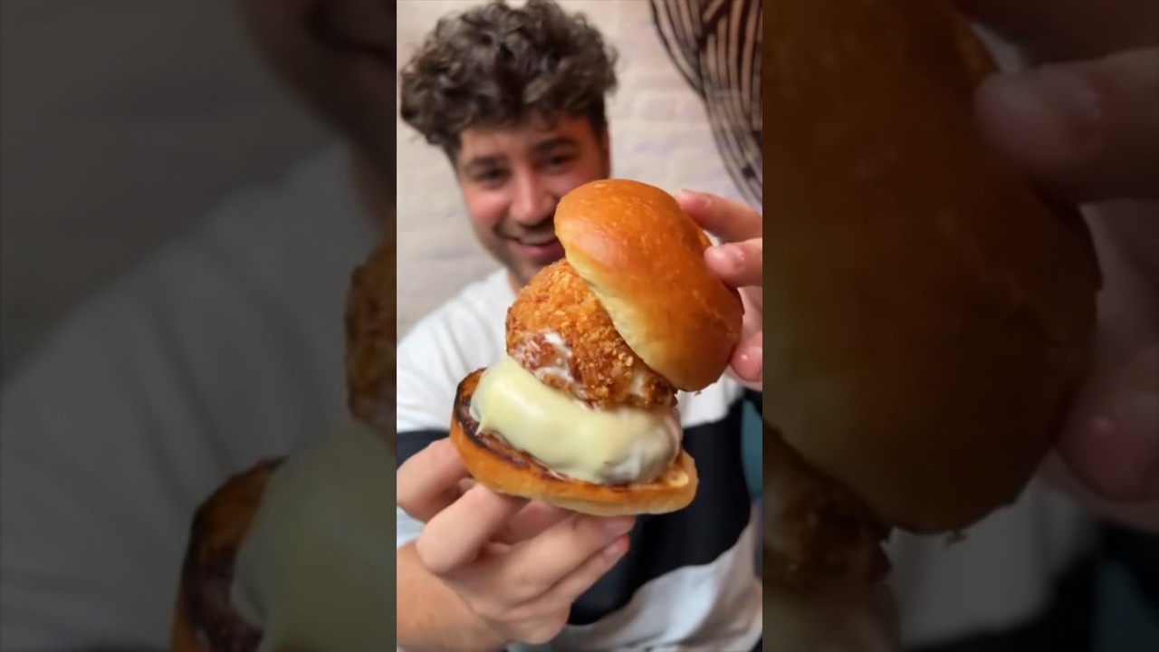 Would you try this ICE CREAM BURGER?! 🍦🍔🤯 It’s from DBG in Philadelphia, PA #DEVOURPOWER
