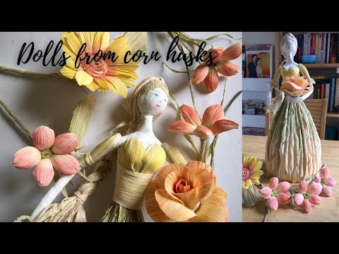 corn husk craft | corn husk doll tutorial | Diy Doll Class #6 | Giáng Sinh Handmade