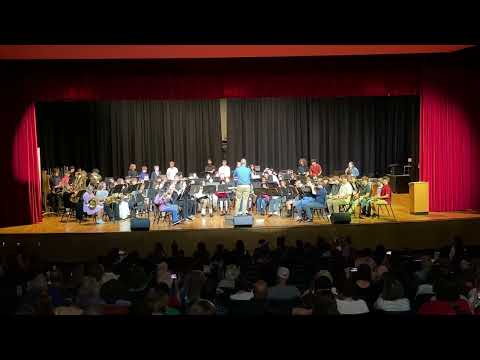 South Doyle Middle School 8th Grade Band invites the South Doyle High School Band for final song.