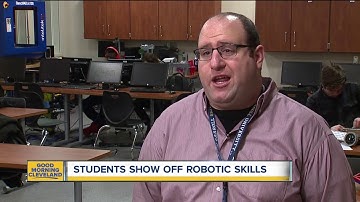 Students compete in the state robotics competition
