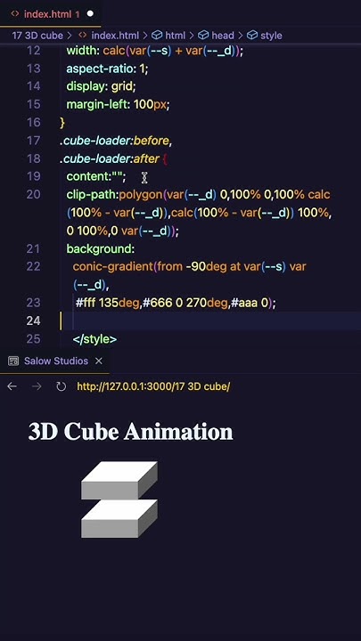 Create a Stunning 3D Cube Loader with HTML & CSS | Quick Tutorial - YouTube