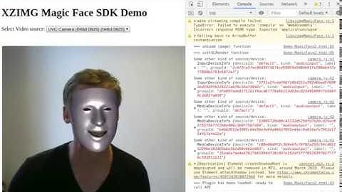 Face tacking real-time HTML5