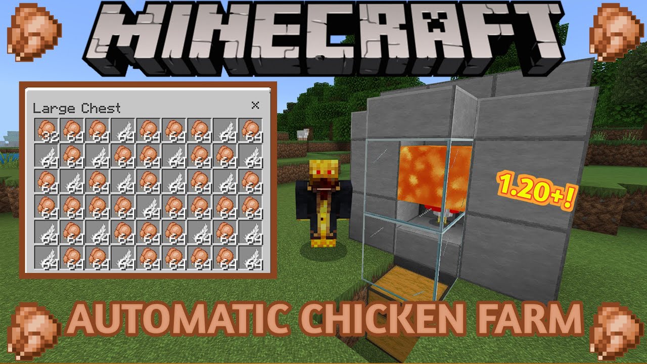 Chicken Farm Minecraft Bedrock 1.20+ Minecraft Bedrock Indonesia