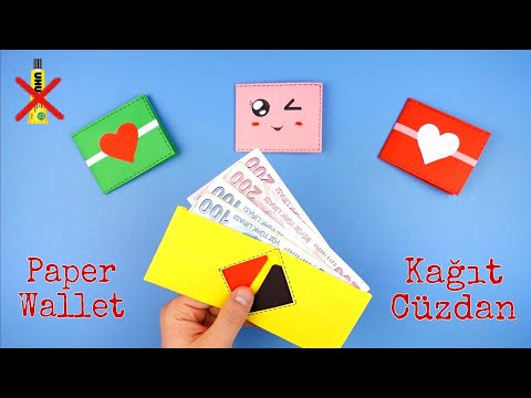 Kağıttan Kolay Cüzdan Yapımı | Kağıttan Cüzdan Nasıl Hazırlanır? | Yapıştırıcısız Origami Cüzdan