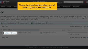 How to enable auto reply for an e-mail address in Plesk