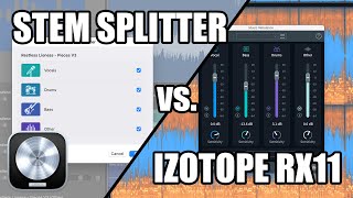 Logic Pro 11 Stem Splitter vs. iZotope RX 11 Music Rebalance