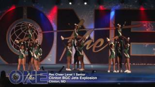 Clinton BGC Jets Explosion   Rec Cheer Level 1 Senior 2016 THE ONE FINALS