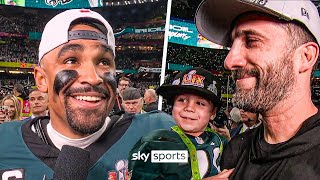 Super Bowl 59 post-match SCENES 🎉 | Nick Sirianni and Jalen Hurts interviews
