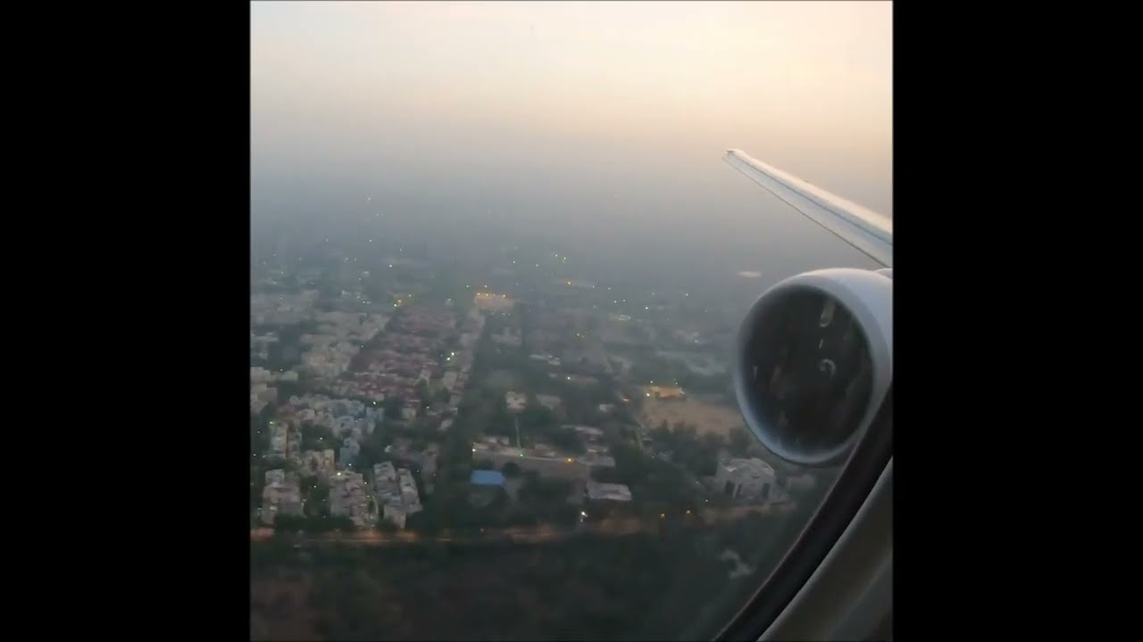 👍Рейс 4K Kuwait Airways B777-300 | Посадка в международном аэропорту имени Индиры Ганди DEL India...