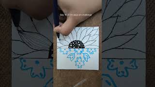 ✨ Day 16 of my 30 days art challenge ✨Kolam × Mandala Fusion Art 🌸Simple Lines, Beautiful Vibes 💫