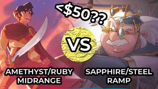 $50 Faceoff! MTG player tries Lorcana | Learning Lorcana | Gameplay | Disney Lorcana
