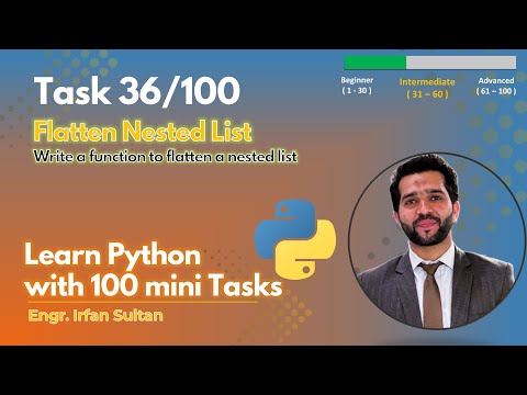 Flat a Nested List using Recursion in Python | Task 36/100 - Learn Python programming with 100 tasks