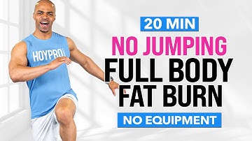 20 MIN Quick Fat Burning Cardio HIIT Workout | Full Body (No Jumping + No Equipment)
