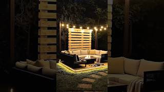 Dream backyard seating setup 😍 #viral #building #shorts #backyard #woodenhouse #home #trending