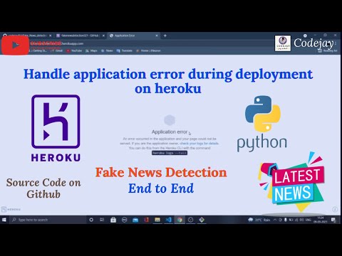 Solve application error on heroku during deployment| fake news detection using machine learning