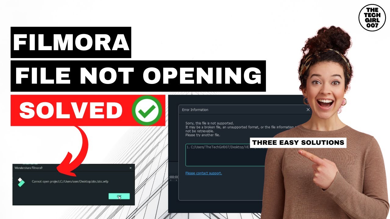 Filmora file not opening | Filmora Sorry, this file is not supported ...