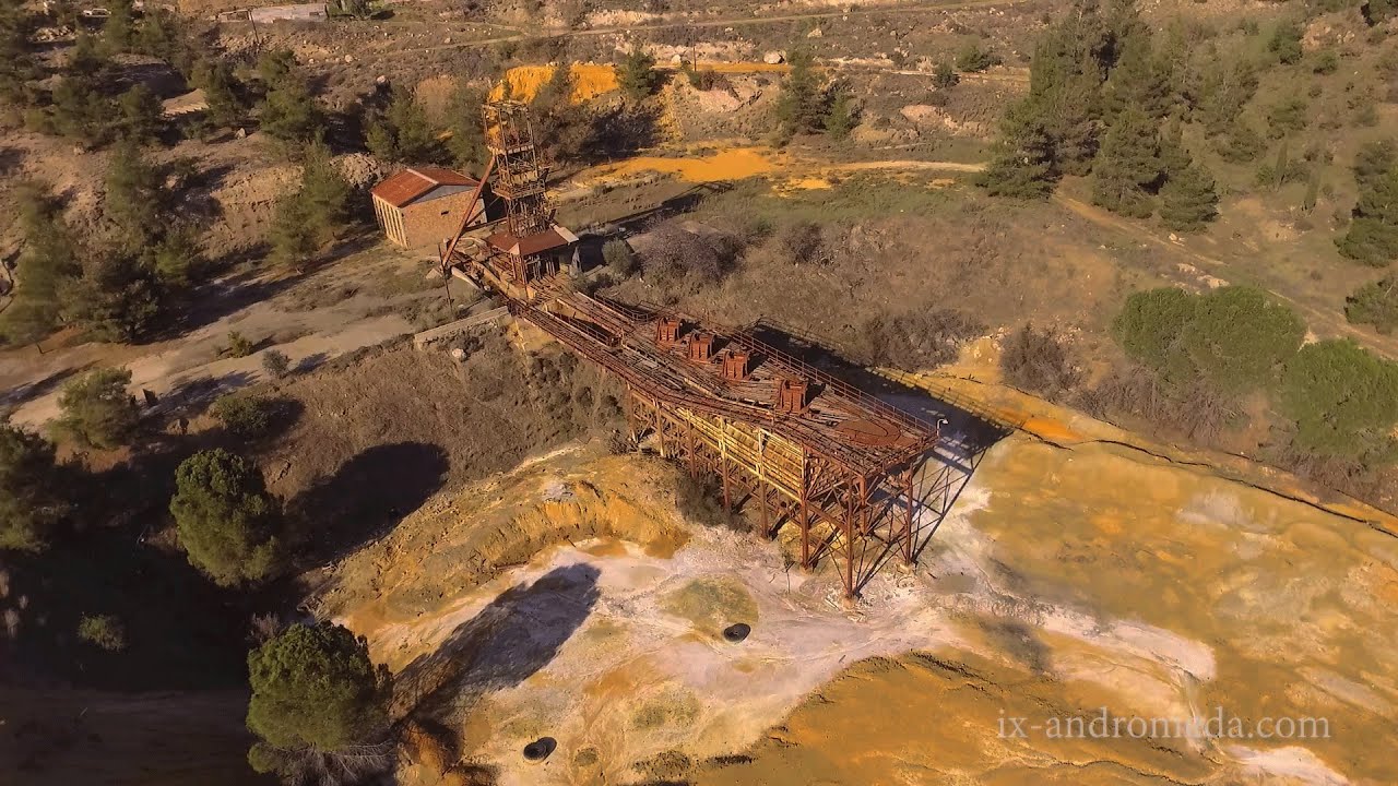 Kokkinogia Mine, Mitsero (Cyprus aerial video)