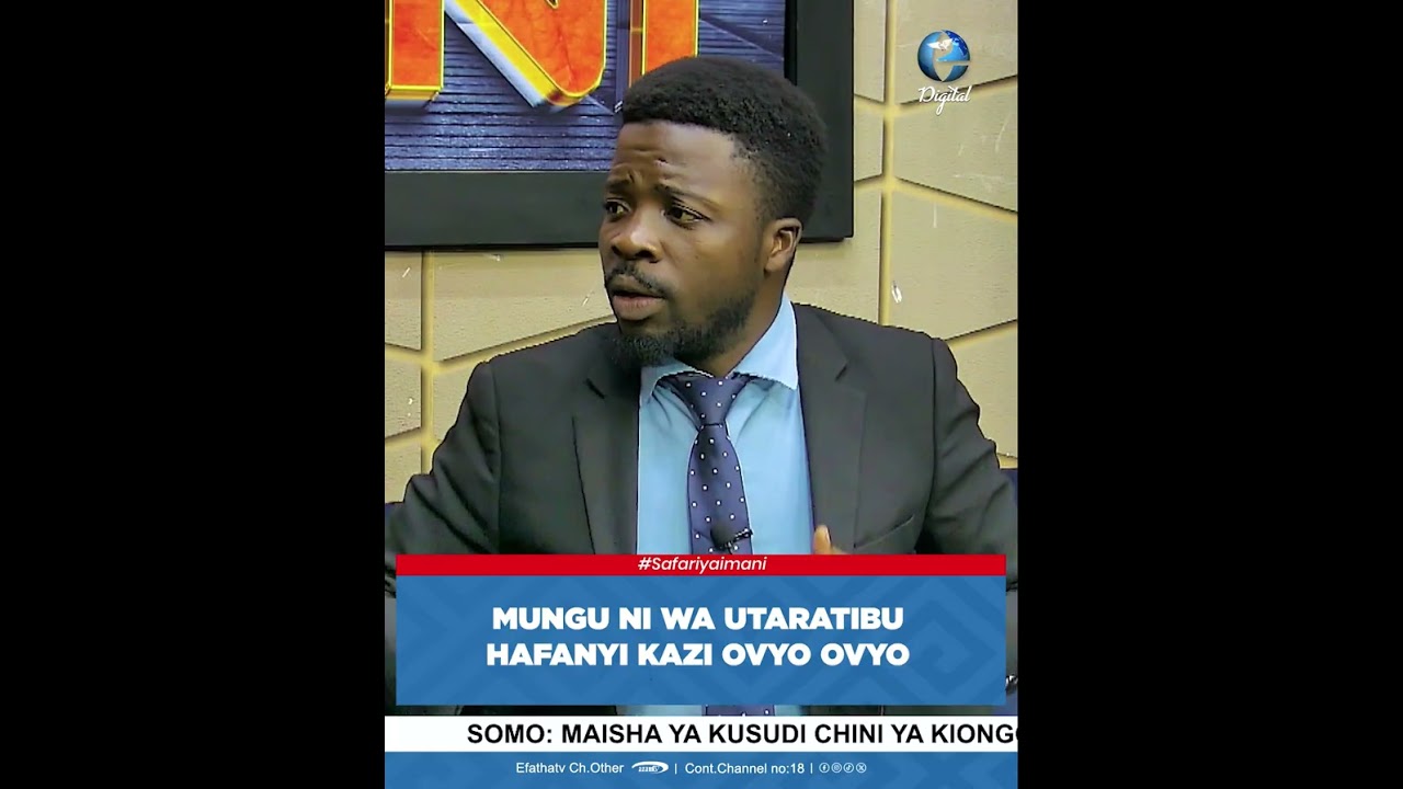 KUFANYA KWA UTARATIBU NI TABIA YA MUNGU