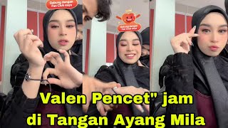 Mila Cantik Pakai Jaket Hitam Di Pakein Gelang Sama Ayang Valen