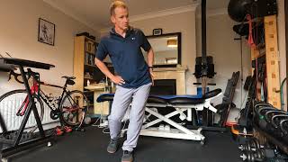 Staggered lateral hip shift