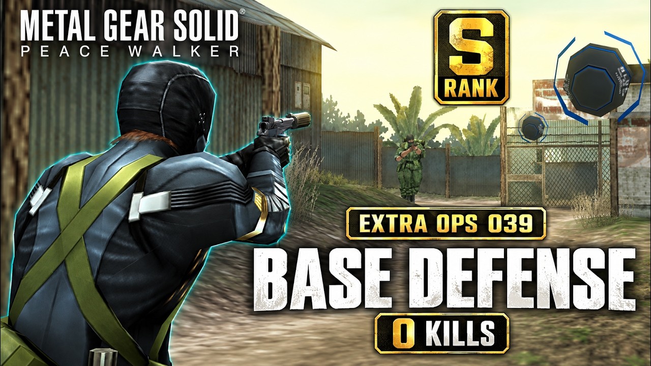 MGS Peace Walker Extra Ops 039 S Rank in 2:28 | Base Defense, No