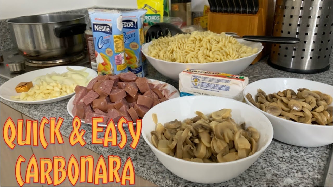 QUICK AND EASY RECIPE for Carbonara with Sausage and Bacon Jamiiguel