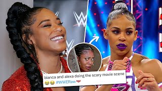 Bianca Belair on Scary Movie Parody, Being Jealous of Rhea Ripley, and Secret Weakness