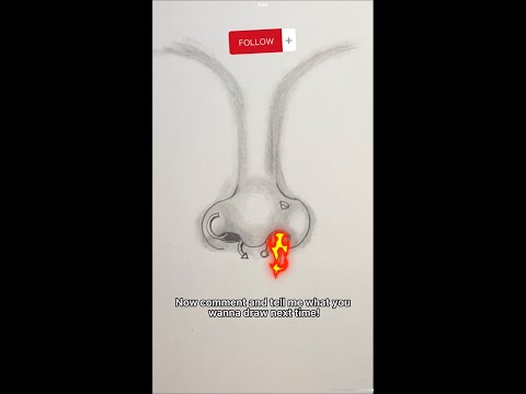 How to Draw a Nose  Ring in 50 secondsshorts
