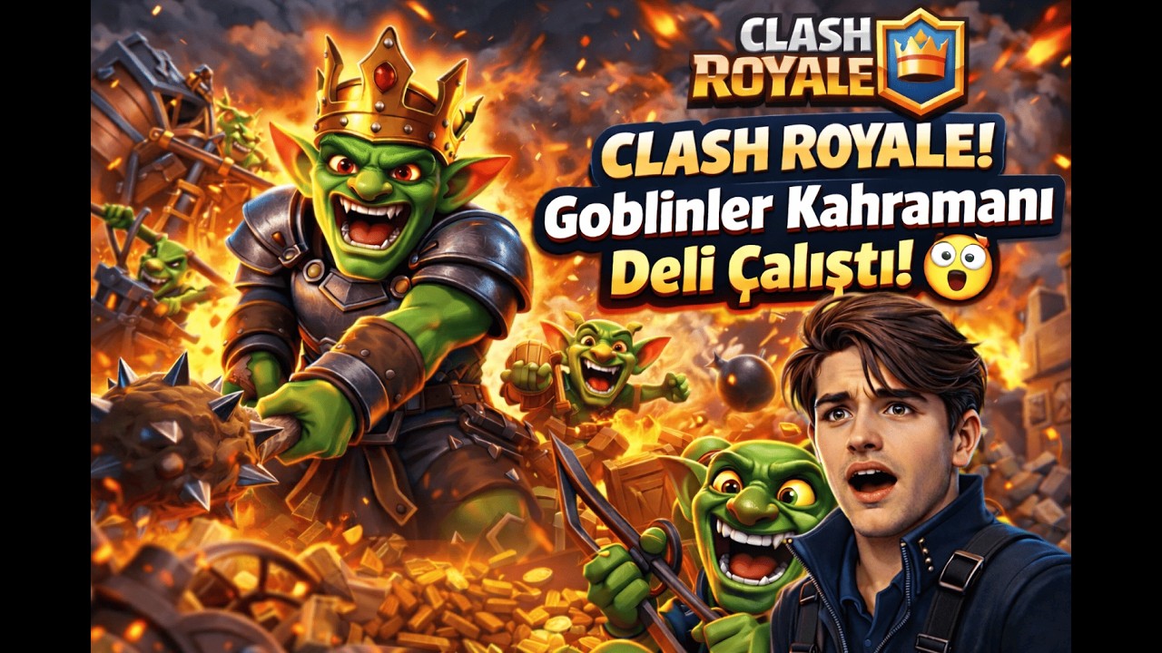 CLASH ROYALE! | Goblinler Kahramanı Deli Çalıştı! |