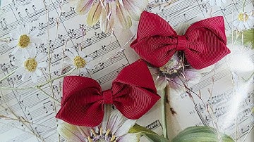 How To Make Pretty RibbonBow Hairclip| Turorial step by step|Làm kẹp tóc nơ cùng Solmi