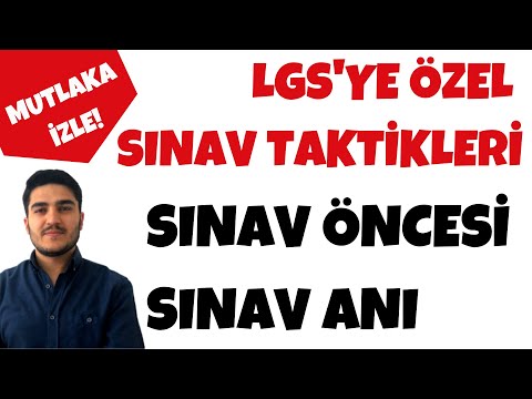 LGS'YE ÖZEL SINAV TAKTİKLERİ | Sınava Girmeden MUTLAKA İZLE!