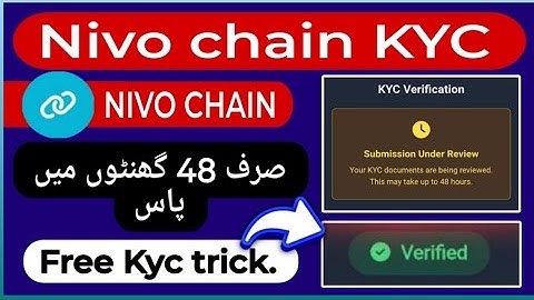 Nivo Chain KYC Complete in 48 Hours | 100% Working Free KYC Trick!