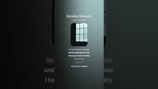 Raindrop Memories