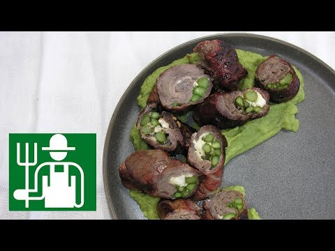 Steak Roulade | Asparagus Cauliflower Puree | Keto Grilling Recipe