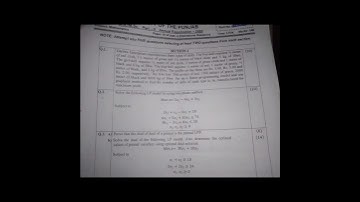 past paper M.sc Mathematics part2 2020 Operations Research